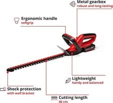 Image of Einhell Cordless GE-CH 1846 Li KIT Hedge Trimmer With Battery Charger 18V GRADED