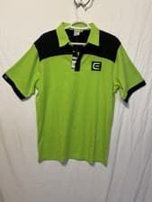 Image of Rockwell Tri-Blend Polo - Green and black Large Golf Casual Performance Logo