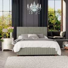 Image of Laurence Llewelyn Bowen Estella Ottoman Storage Bed Plush Velvet Duck Egg High
