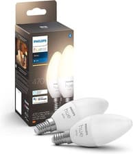 Image of Philips Hue White Smart Bulb E14 Candle 2 Pack | Works with Alexa Google Home