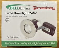 Image of BELL - FIRESTAY - FireRated Downlight - CHROME + 1 FREE KANLUX LAMP.