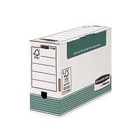 Image of Fellowes Bankers Box Transfer File 120mm Foolscap Green (10 Pack) 1179201