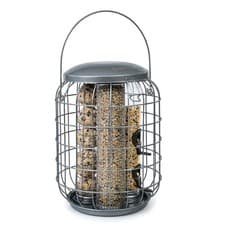Image of Hanging Wild Garden Bird Feeder 3 in 1 Seed, Nut, Fat Ball Metal Feeding Station
