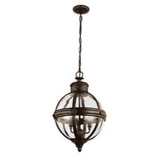 Image of 3 Bulb Chandelier Hanging Pendant LIght British Bronze LED E14 60W Bulb