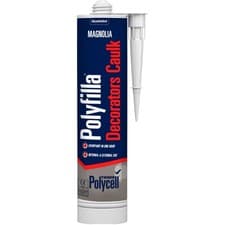 Image of Polycell Decorators Caulk Magnolia 380ml Trade Cartridge Flexible Gap Filler