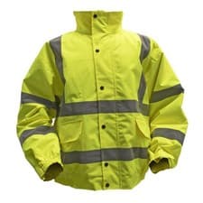 Image of Worksafe Hi-Vis Yellow Jacket with Quilted Lining & Elasticated Waist - XX-Large