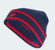 Image of Adidas Women's Originals Beanie In Navy And Red Knit JW7915