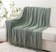 Image of New Luxury Christmas Plaid Throw Blanket for Bed Knit Throws Lightweight Blanket
