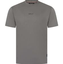 Image of Replay Mens T-Shirt Printed Logo Crew Neck Cotton Tee in Grey