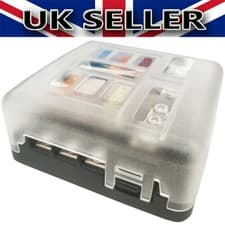 Image of Blade Fuse Box 6 Way Distribution Bar Bus Boat Car Kit Marine Holder 12V/32V UK