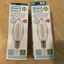 Image of CROMPTON LED Candle Filament Clear Dimmable 5W 2700K SBC B15d