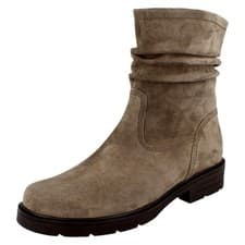 Image of Ladies Gabor Suede Mid Calf Boots With Approx 2 CM Heel Zip Fastening - 74655