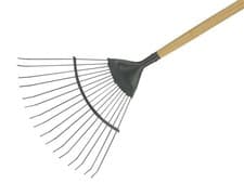Image of Carbon Steel Long Handled Lawn & Leaf Rake, Fsc
