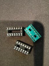 Image of UK STOCK IC sockets please select size from 14,16, 20 0.3" pitch x 5