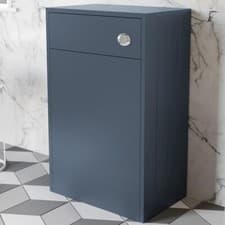 Image of Blue Back to Wall Toilet Unit Only - 500mm Modern Bathroom Cistern Unit Only