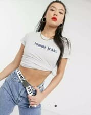 Image of TOMMY HILFIGER Logo Classic Organic Cotton Blend T-Shirt Size XS BNWT