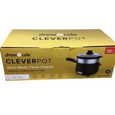 Image of DREW & COLE CleverPot 1.2L Pressure Cooker Non-Stick Black Versatile & Easy TH