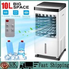 Image of Portable Air Cooler10L Mobile With Remote Control 3-IN-1, 3 Speeds 7hrs Timer