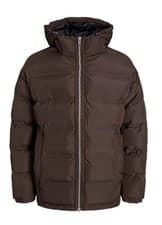 Image of Jack & Jones Mens Casual Gene Puffer Jacket Seal Brown