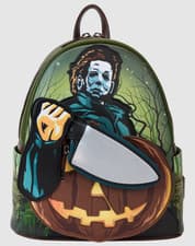 Image of Halloween Michael Myers Pumpkin Glow Mini Backpack With Coin Bag Loungefly