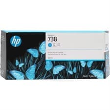 Image of HP Ink Cartridge 738 300-ml Cyan DesignJet Ink Cartridge Cyan 676M6A