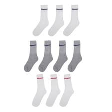 Image of Donnay 10 Pack Crew Socks Children Boys Stamp Athletic Sport