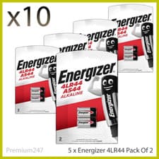 Image of 10x Energizer 4LR44 Alkaline 6V Battery 476A PX28A A544 With Longest Expiry
