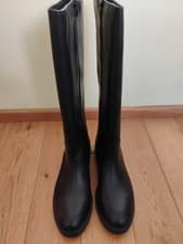 Image of Hotter Annalise Knee High Boots Black Leather Size UK 7