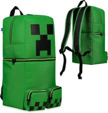 Image of Minecraft Children’S Backpacks for Boys Creeper Rucksack School Bag with Zipped 