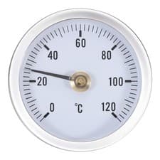 Image of Bimetal Thermometer with Springs & 2.5in Dial, 0-120°C