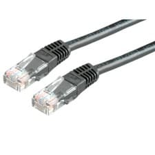 Image of BLACK Cat6 UTP Copper Patch Cord 0.25m Network Cable 25cm RJ45 Ethernet Lead
