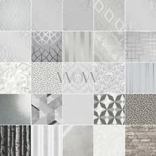 Image of SILVER GREY WALLPAPER GEOMETRIC MARBLE STRIPE METALLIC GLITTER FINE DECOR