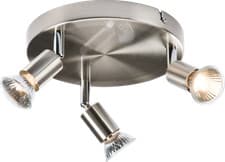Image of 230V GU10 Triple Spotlight - Brushed Chrome