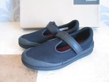 Image of NEW CLARKS ROCK SURGE BLK LEATHER & KNIT GIRLS SCHOOL SHOES SIZE UK 12 F