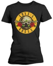 Image of Guns N Roses Classic Bullet Womens Fitted T-Shirt OFFICIAL
