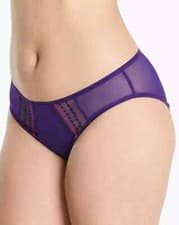 Image of Elomi Matilda Briefs Sexy Mesh Underwear Size 12 (M) Purple