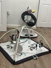 Image of Mama Roo bouncer and new Tiny Love play gym bundle
