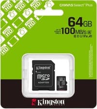 Image of Kingston Canvas Select Plus Gen3 64GB MicroSD SDXC card 100MB/s, UK Seller