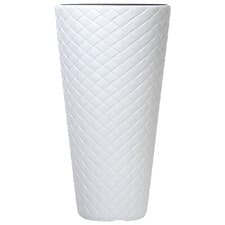 Image of Round Rattan Weave Tall Large Plant Pots Flower Indoor Outdoor Garden Planters