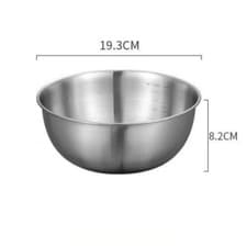 Image of Stainless Steel Mixing Bowl Set 1/3pcs Large Capacity Cooking Baking Kitchen UK