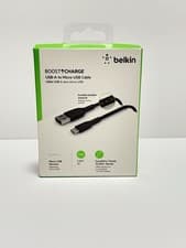 Image of Belkin Boost Charge Braided USB-A to Micro USB Cable 1m Black
