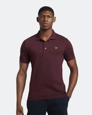 Image of Lyle & Scott Plain Mens Polo Shirt - Z562 Burgundy