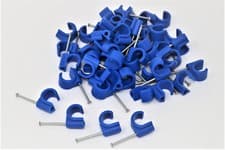 Image of Visua Nail Pipe Clip Red (Hot) Blue (Cold) White Grey Black 15 22 & 28mm 50 Pack