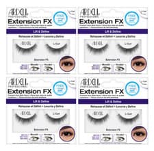 Image of 4 PACK ARDELL EXTENSION FX L CURL FALSE EYE LASHES LIFT & DEFINE - BLACK