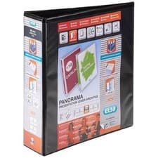 Image of 2 ELBA A4 BLACK 65mm PRESENTATION LEVER ARCH FILE 56mm CAPACITY ALL ROUND POCKET