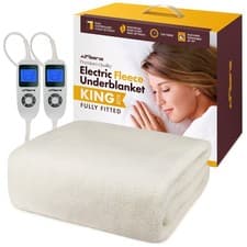 Image of Airsenz Fleece King Size Electric Blanket Fully Fitted Heated Mattress Cover