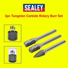 Image of Sealey SDBK3 Tungsten Carbide Rotary Burr Set 3pc