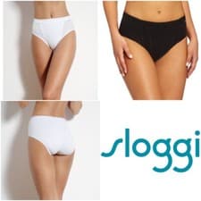 Image of Sloggi Control Tai Briefs Knickers 2 Pack High Leg 94% Cotton 10107162