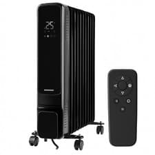 Image of Daewoo 2500W Oil Filled Radiator Portable Heater 11-Fin Digital LED Remote Black