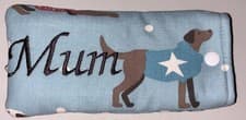 Image of Mum & Dogs fabric Glasses Spectacle Quilted Case Handmade Lovely Gift